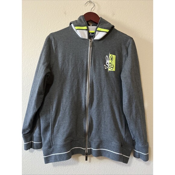 Psycho Bunny Gray V-Neck Sweater - Picture 1 of 12